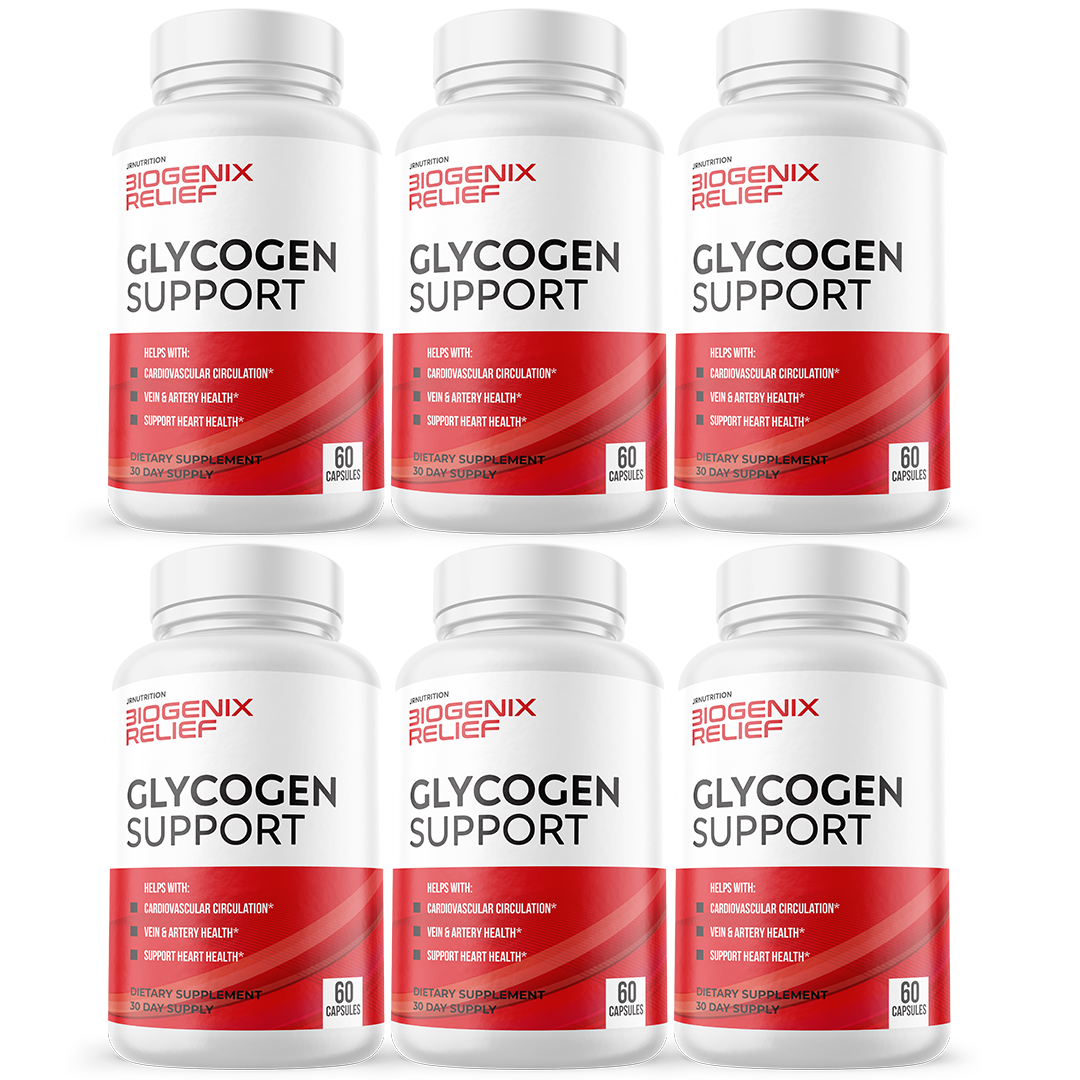 Biogenix Relief Glycogen Support Capsules, Sweet Relief Pills - 6 Bottles
